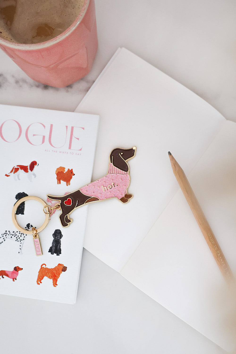 ATWS Enamel Keychain Hot Daschund