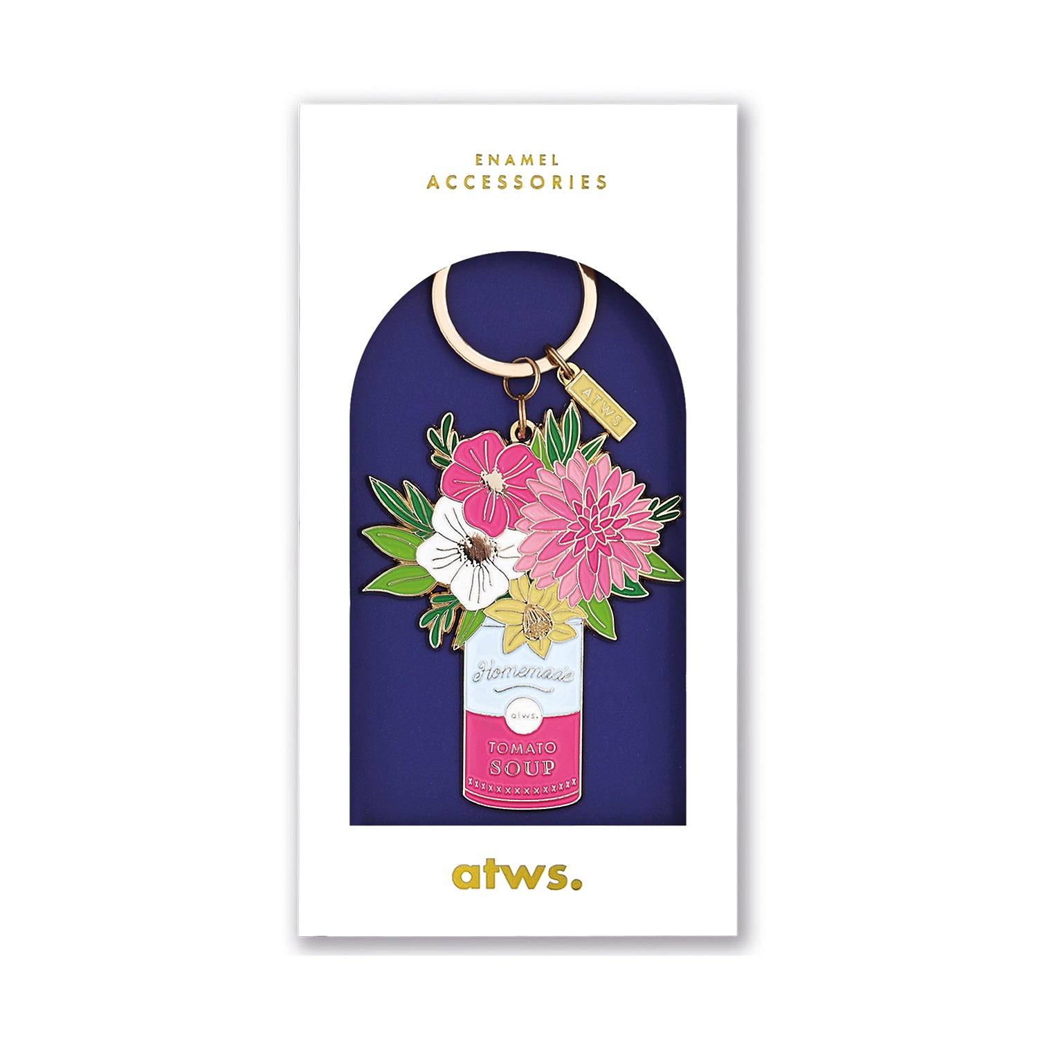 ATWS Enamel Keychain Flower Can