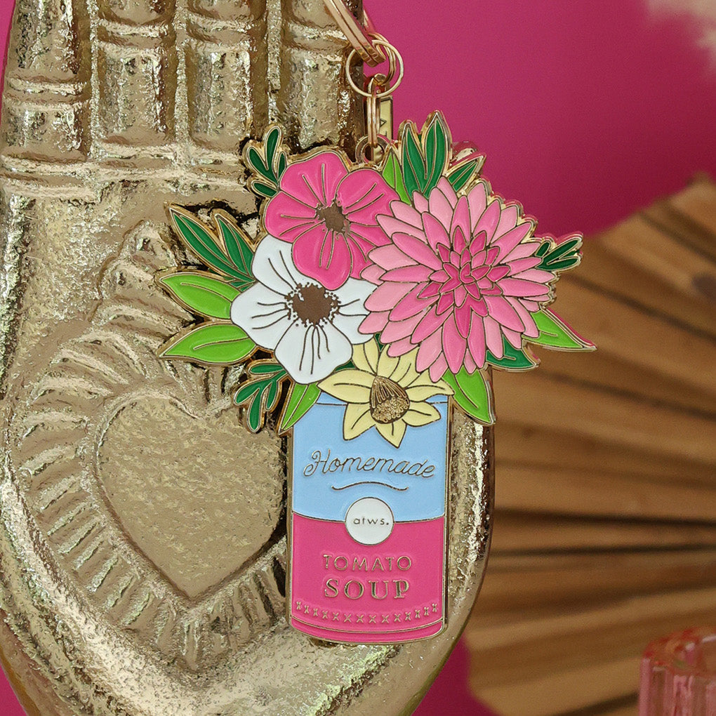 ATWS Enamel Keychain Flower Can