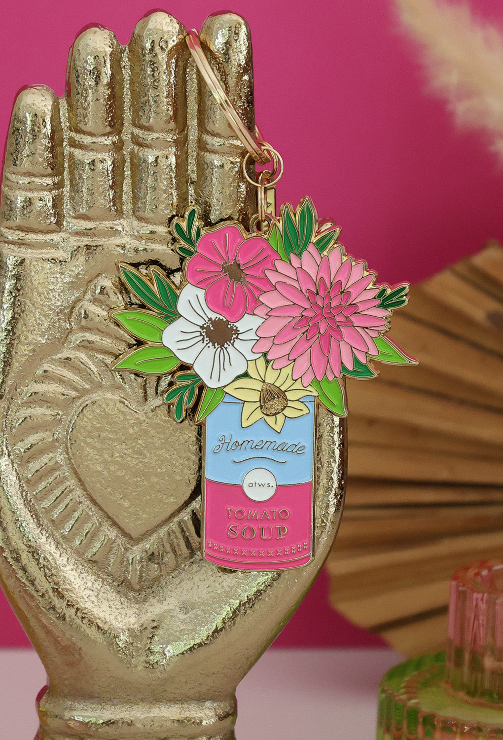 ATWS Enamel Keychain Flower Can