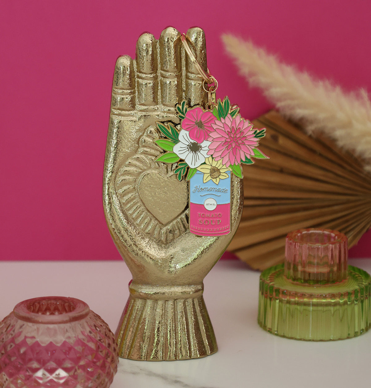 ATWS Enamel Keychain Flower Can