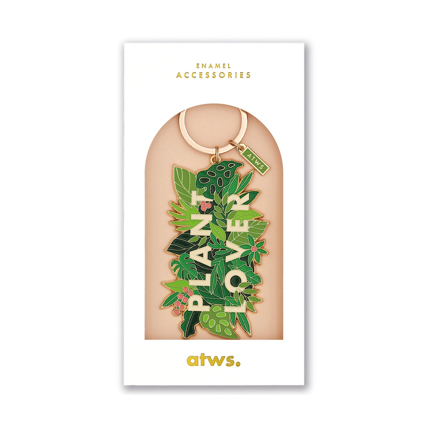 ATWS Enamel Keychain Plant Addict