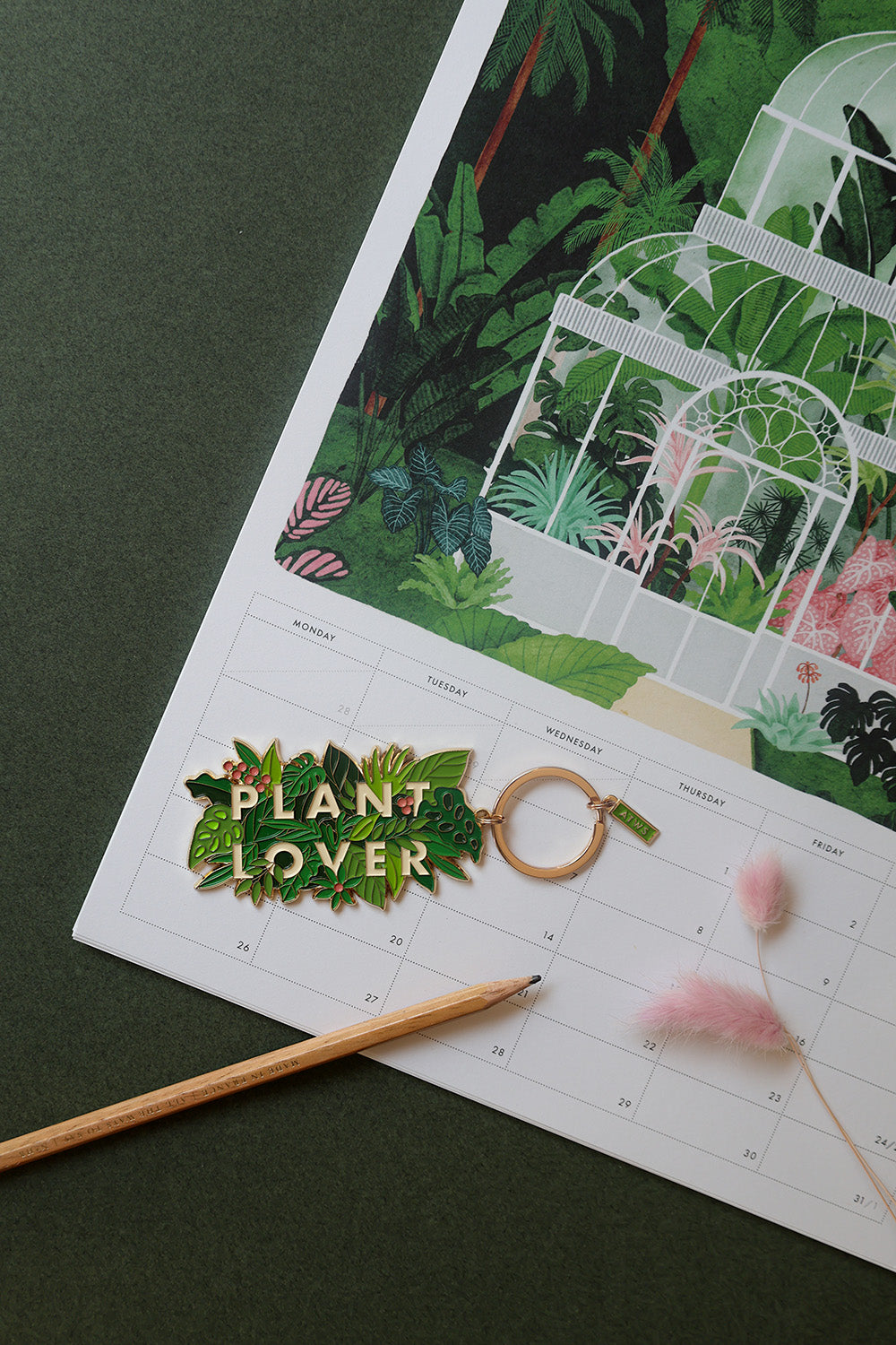 ATWS Enamel Keychain Plant Addict