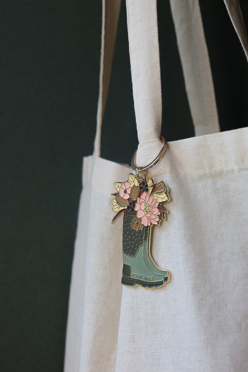 ATWS Enamel Keychain Plant Lover Boots