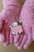 ATWS Enamel Keychain 2 Cats In A Sweater