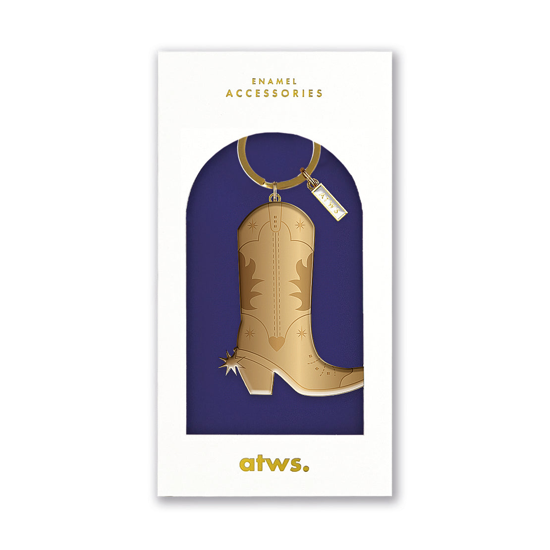 ATWS Enamel Keychain Cowboy Boot