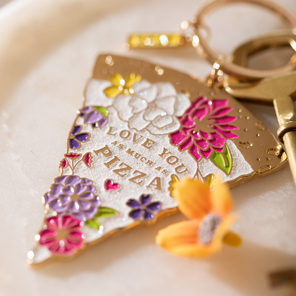 ATWS Enamel Keychain As Much As Pizza
