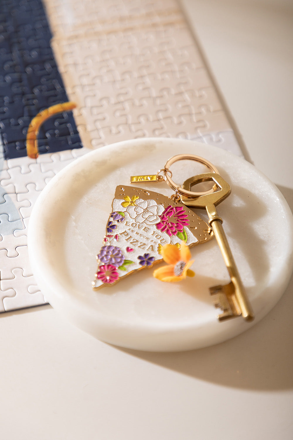 ATWS Enamel Keychain As Much As Pizza