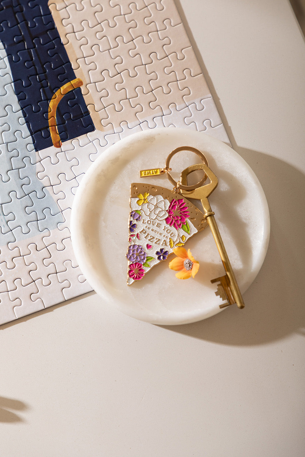 ATWS Enamel Keychain As Much As Pizza