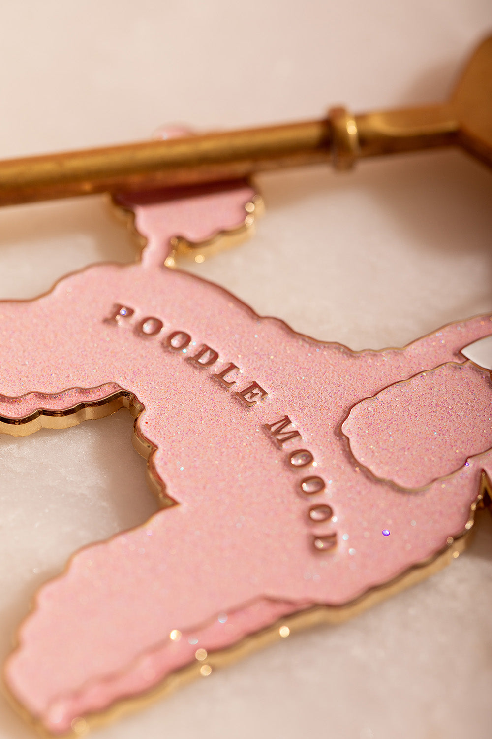 ATWS Enamel Keychain Poodle Mood