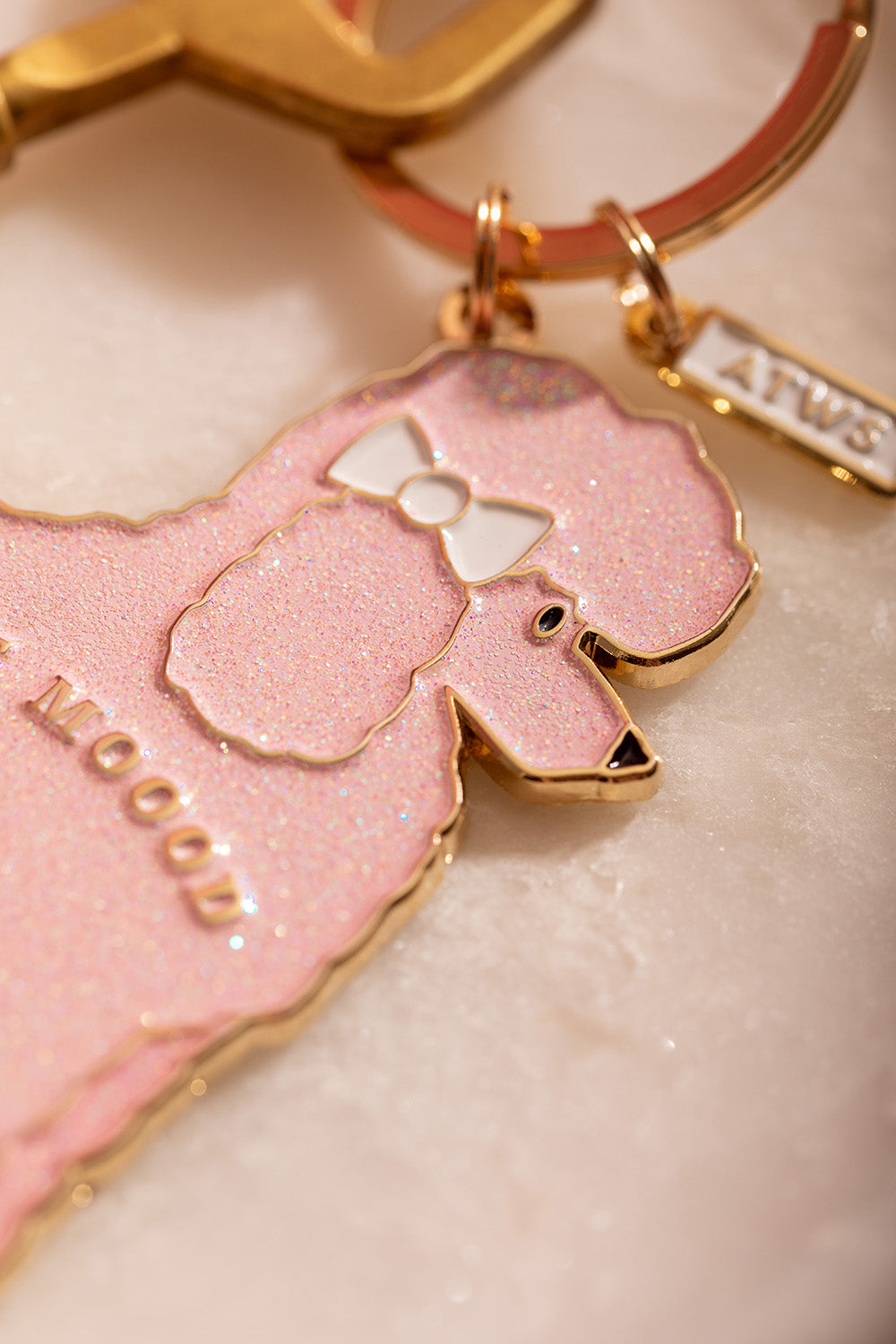 ATWS Enamel Keychain Poodle Mood