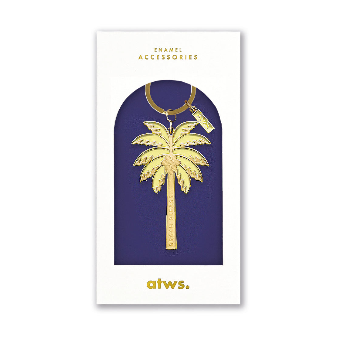 ATWS Enamel Keychain Beach Please