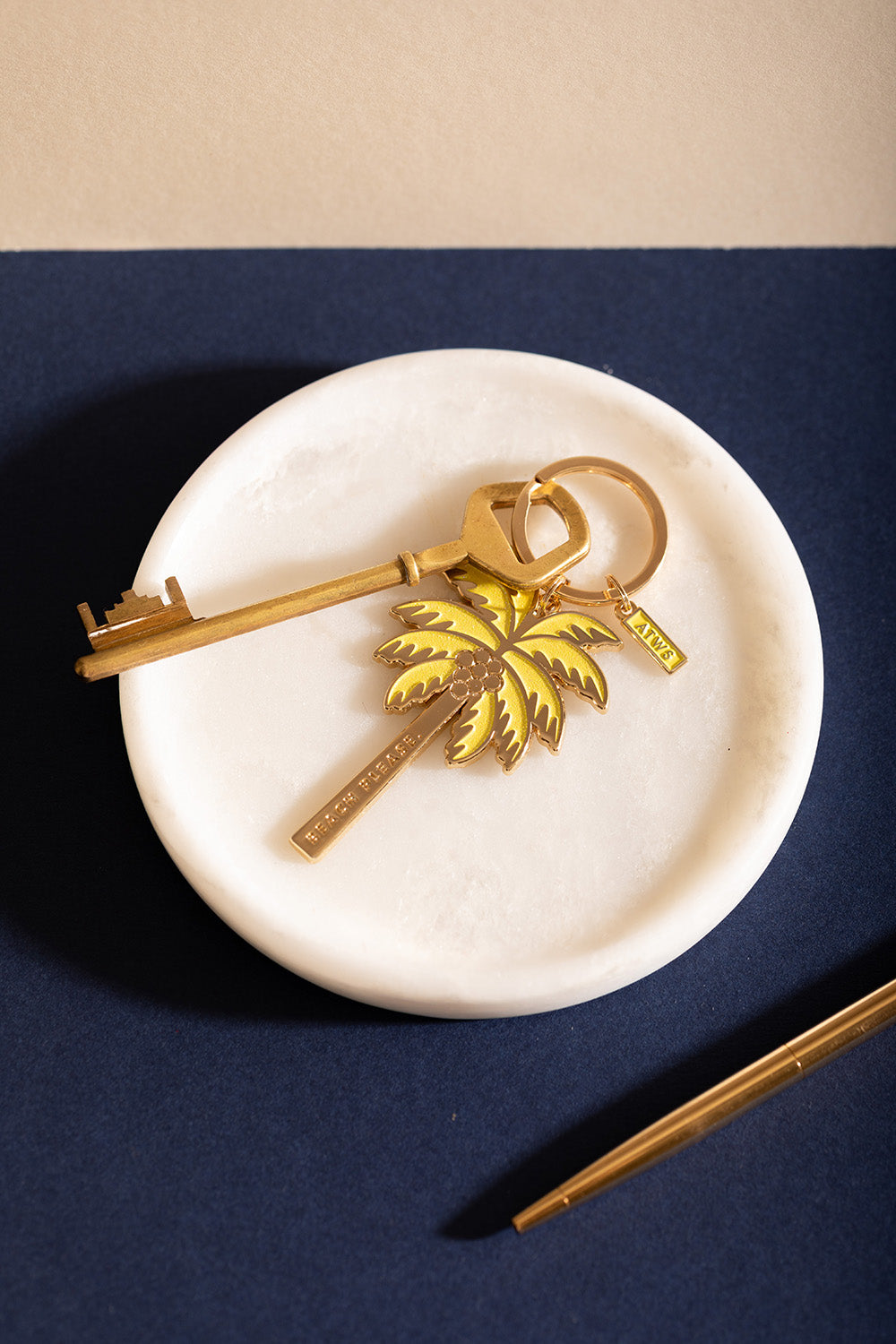 ATWS Enamel Keychain Beach Please