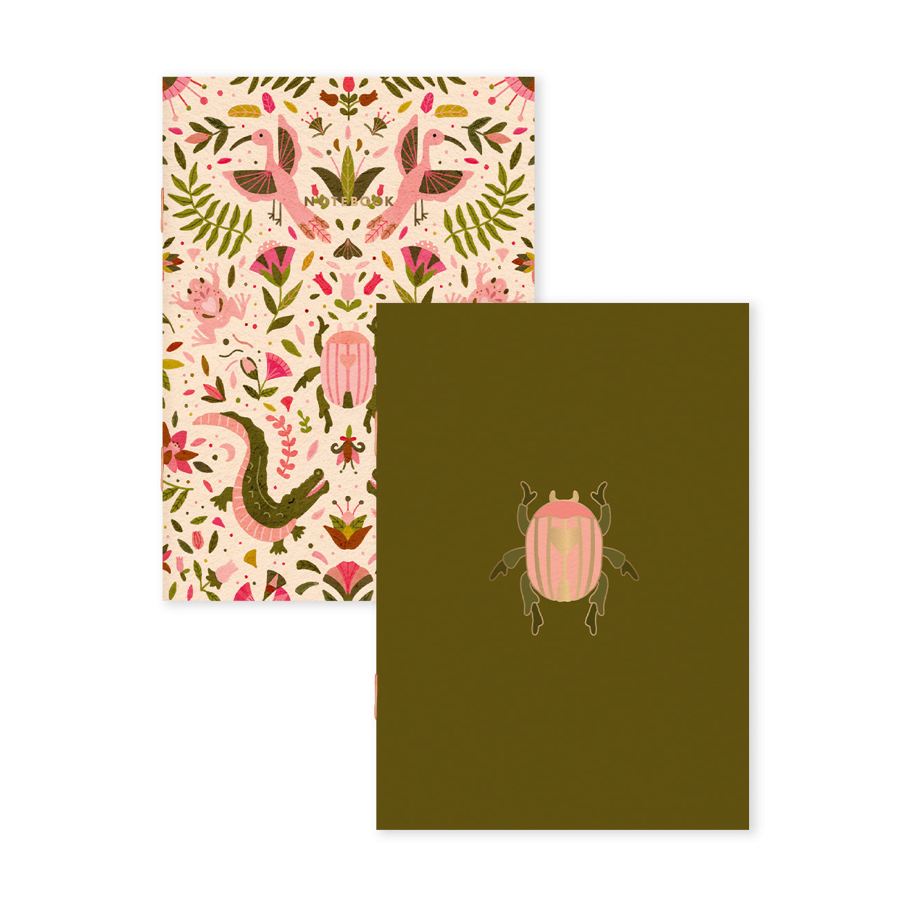 ATWS A6 Notebooks Duo Pack of 2 Pink Croco