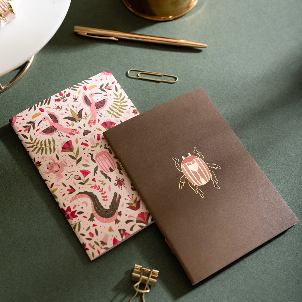 ATWS A6 Notebooks Duo Pack of 2 Pink Croco