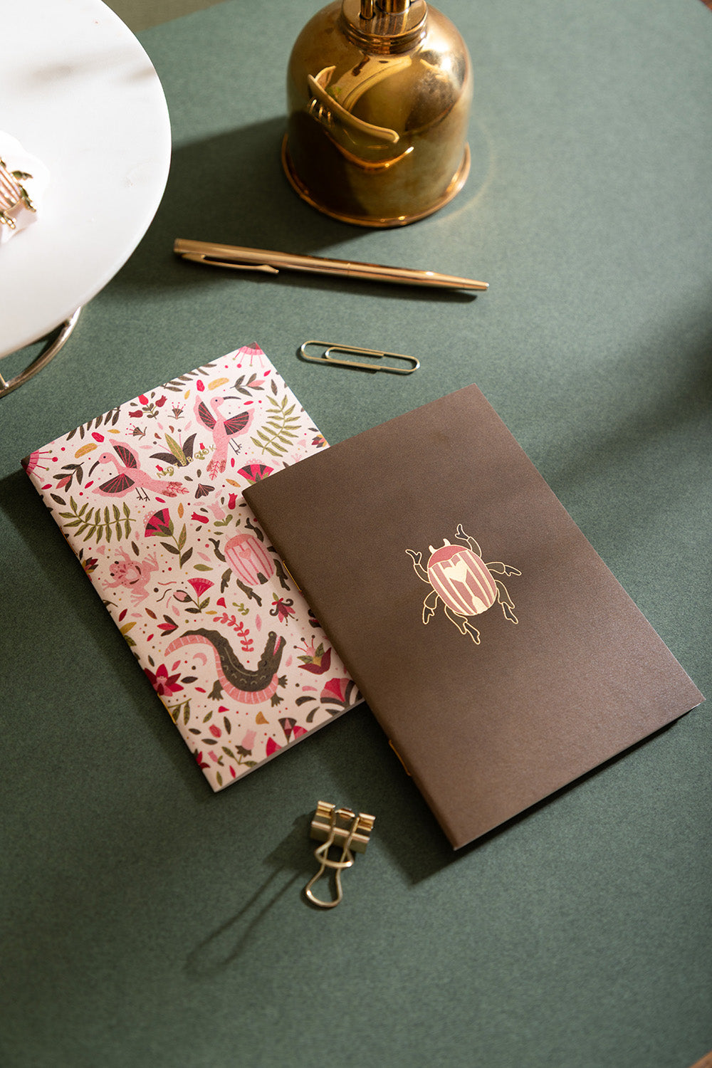 ATWS A6 Notebooks Duo Pack of 2 Pink Croco