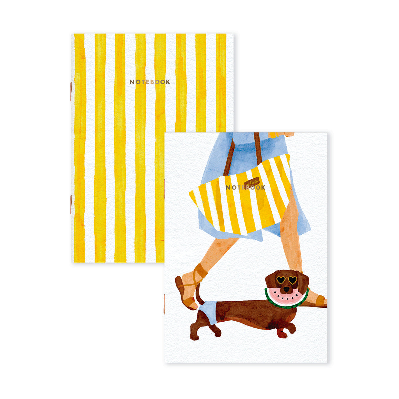 ATWS A6 Notebooks Duo Pack of 2 Summer Daschund