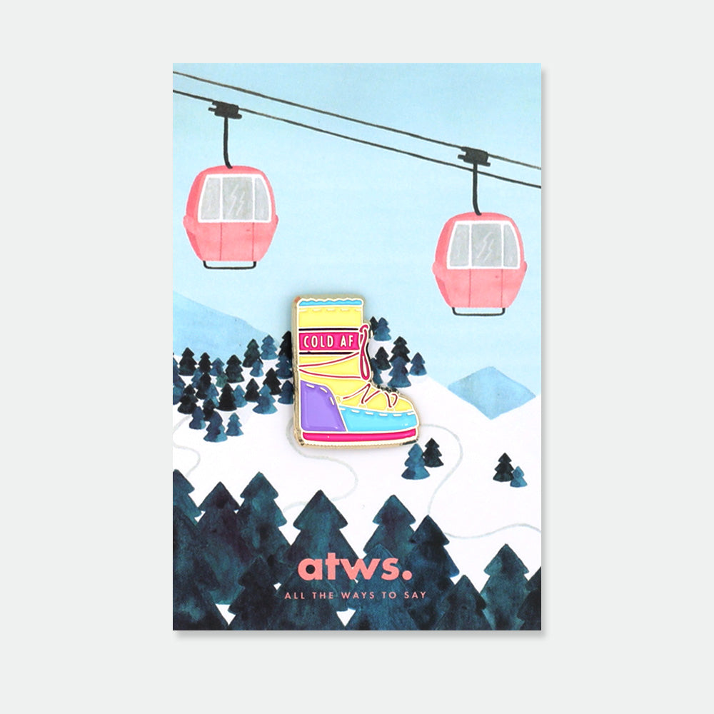 ATWS Enamel Pin Alps Ski Boot