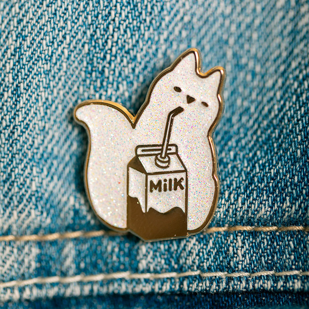 ATWS Enamel Pin Cat Milk