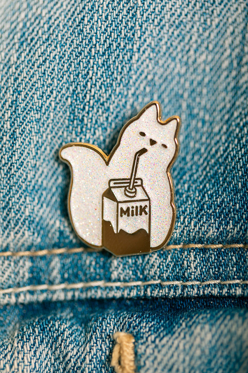 ATWS Enamel Pin Cat Milk