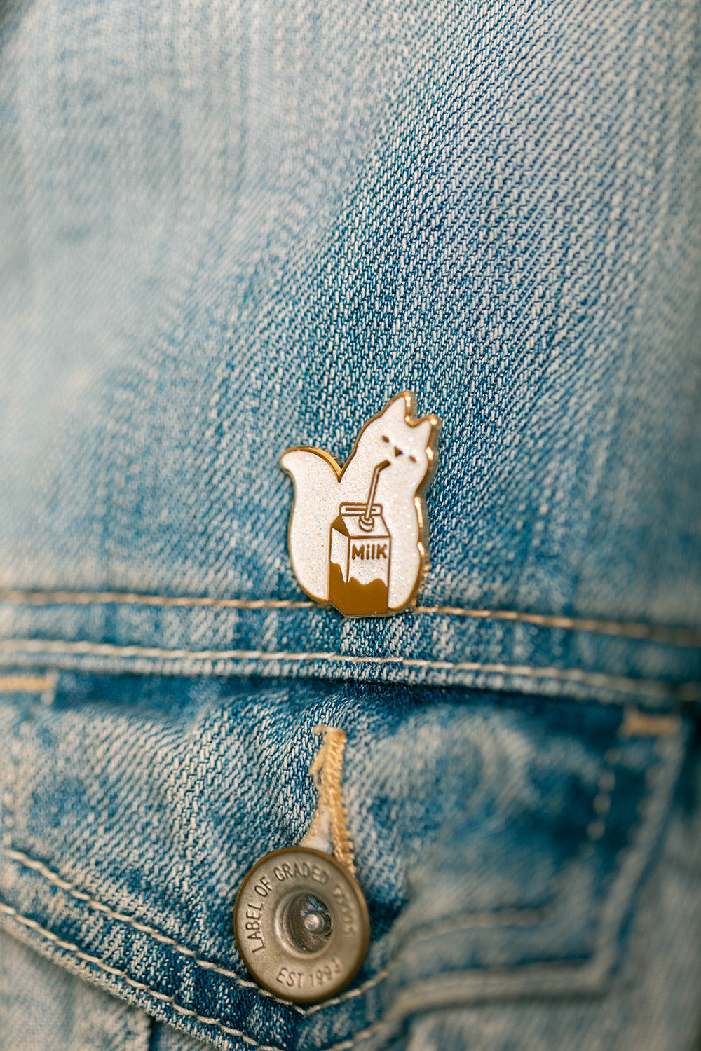 ATWS Enamel Pin Cat Milk