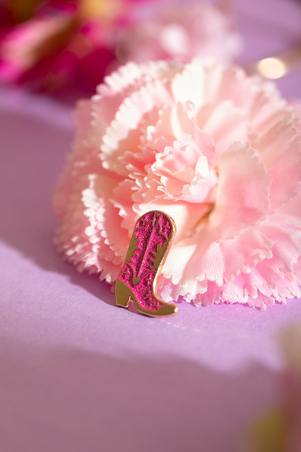 ATWS Enamel Pin Pink Cowboy Boot