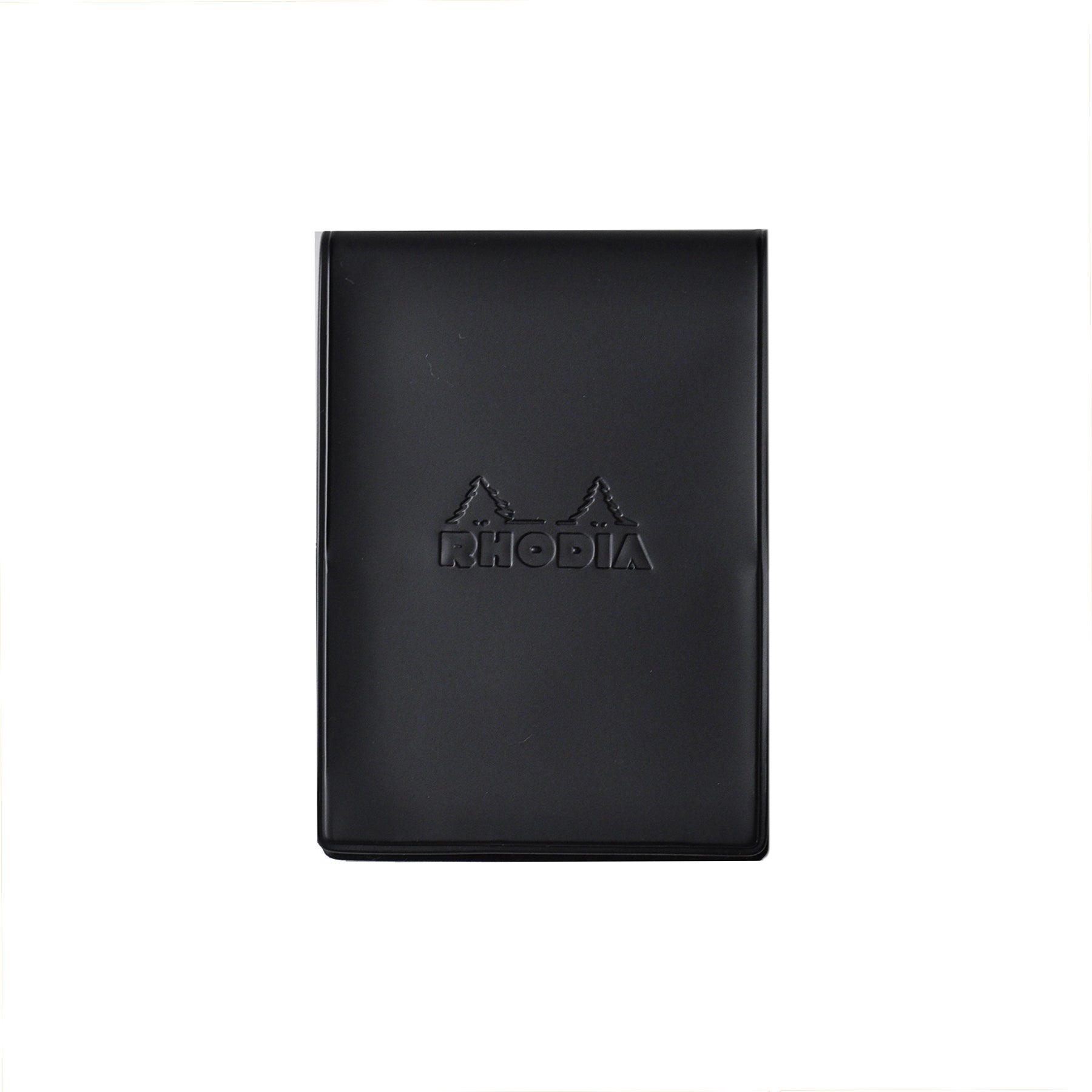 Rhodia No. 11 Top Stapled Notepad A7 Grid in Black PVC Cover