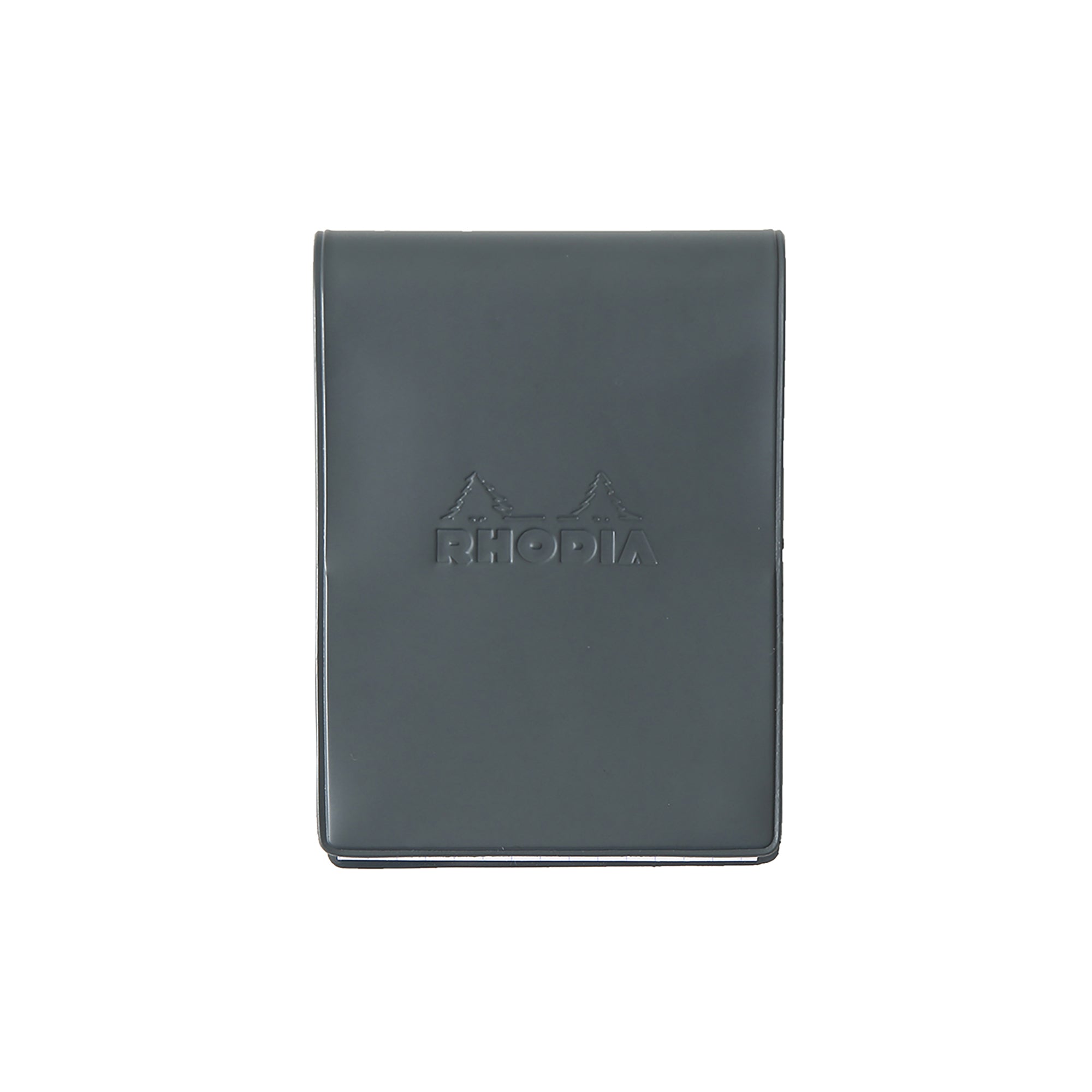 Rhodia No. 11 Top Stapled Notepad A7 Grid in Dark Grey PVC Cover