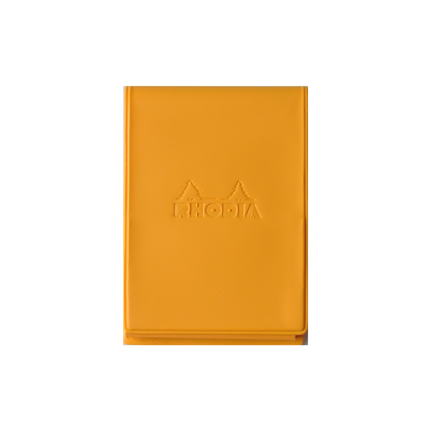 Rhodia No. 11 Top Stapled Notepad A7 Grid in Orange PVC Cover