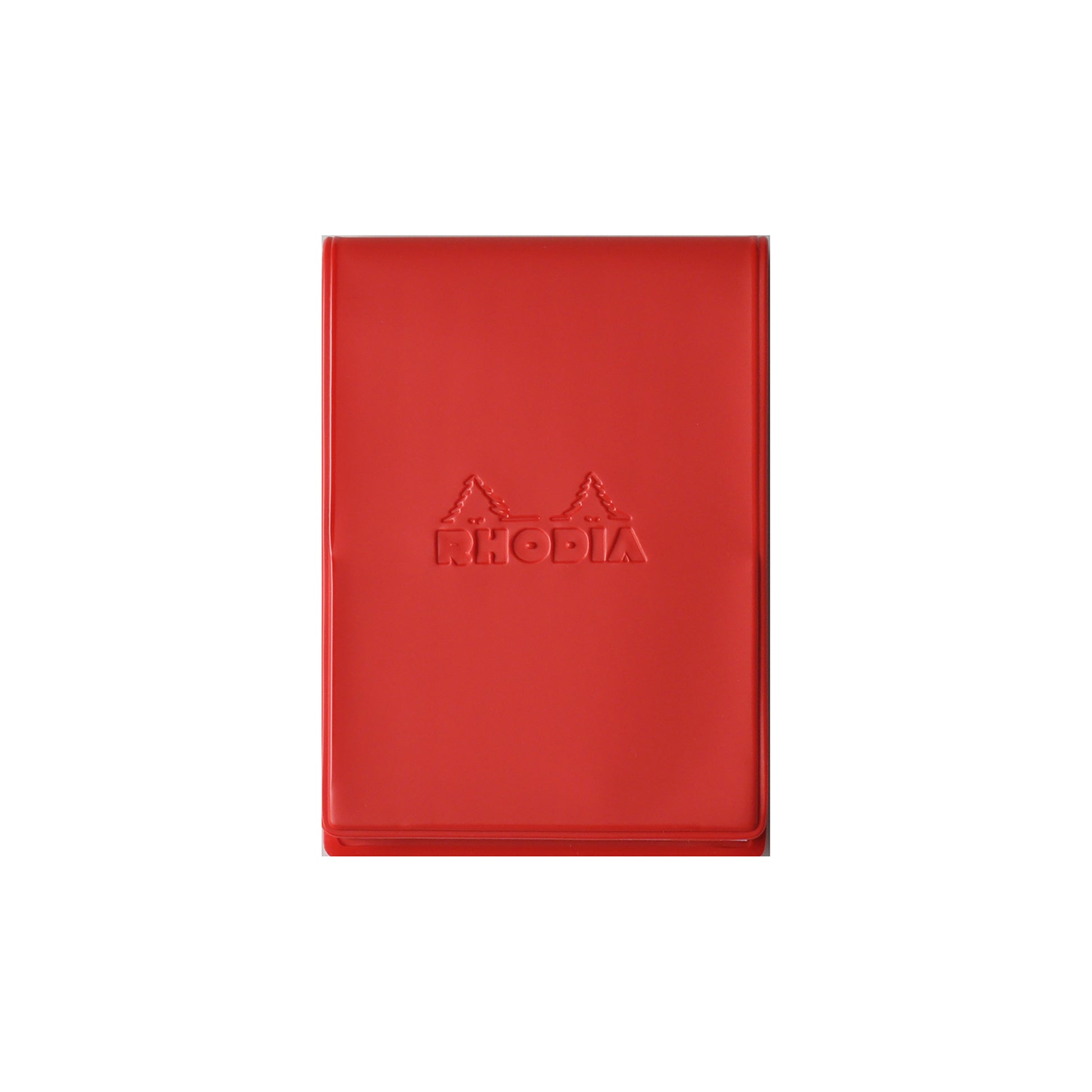 Rhodia No. 11 Top Stapled Notepad A7 Grid in Red PVC Cover